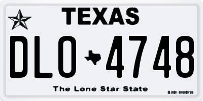 TX license plate DLO4748