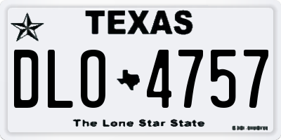 TX license plate DLO4757