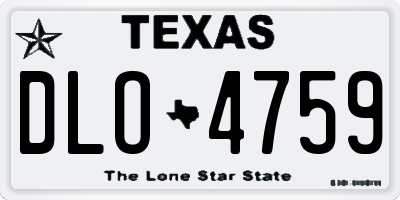 TX license plate DLO4759