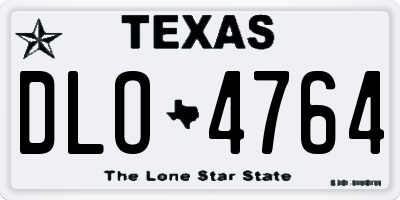 TX license plate DLO4764