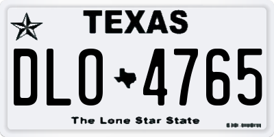 TX license plate DLO4765
