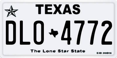 TX license plate DLO4772