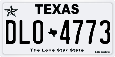 TX license plate DLO4773