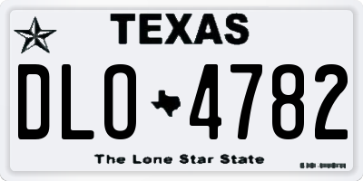 TX license plate DLO4782