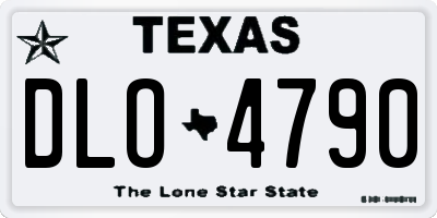 TX license plate DLO4790