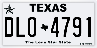 TX license plate DLO4791