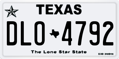TX license plate DLO4792
