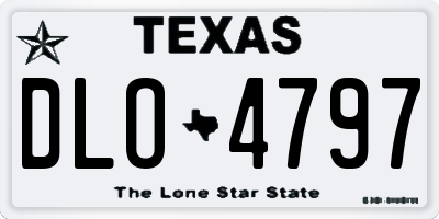 TX license plate DLO4797