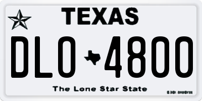 TX license plate DLO4800