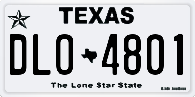 TX license plate DLO4801