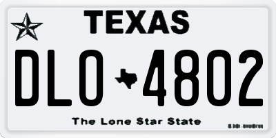 TX license plate DLO4802