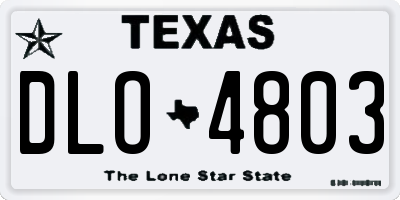 TX license plate DLO4803