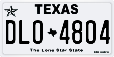 TX license plate DLO4804