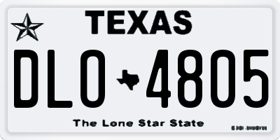 TX license plate DLO4805