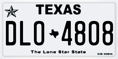TX license plate DLO4808