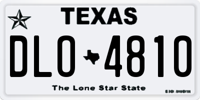 TX license plate DLO4810