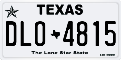 TX license plate DLO4815