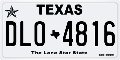 TX license plate DLO4816