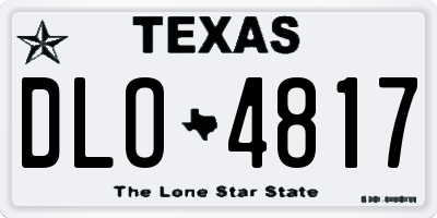TX license plate DLO4817