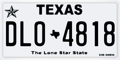 TX license plate DLO4818