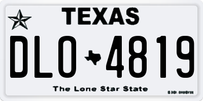 TX license plate DLO4819