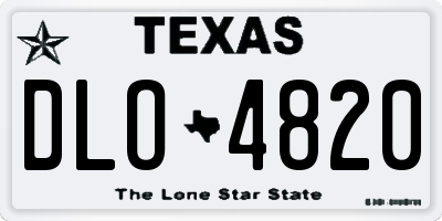 TX license plate DLO4820