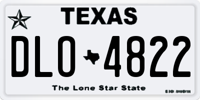 TX license plate DLO4822