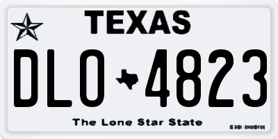 TX license plate DLO4823