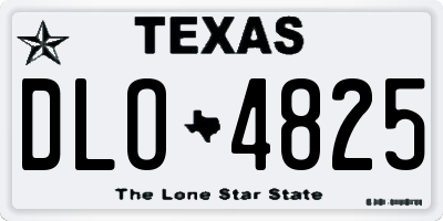 TX license plate DLO4825