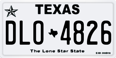 TX license plate DLO4826