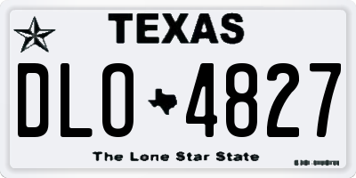 TX license plate DLO4827