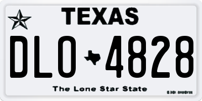 TX license plate DLO4828