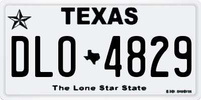 TX license plate DLO4829