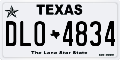 TX license plate DLO4834