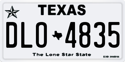 TX license plate DLO4835