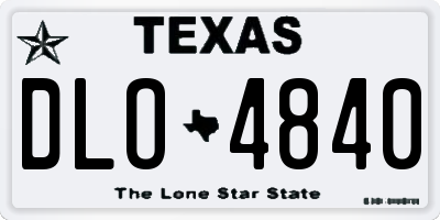 TX license plate DLO4840