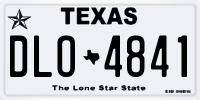 TX license plate DLO4841