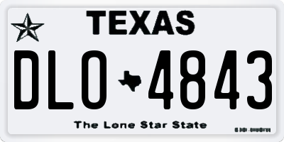 TX license plate DLO4843