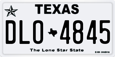 TX license plate DLO4845