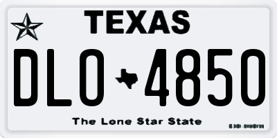 TX license plate DLO4850