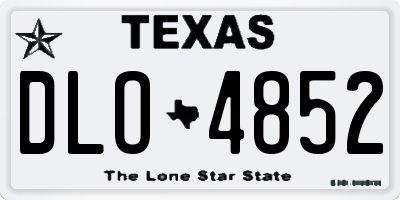 TX license plate DLO4852