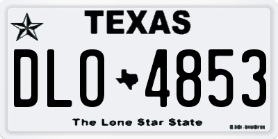 TX license plate DLO4853