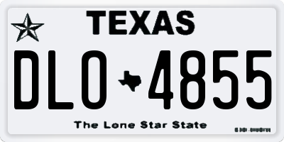 TX license plate DLO4855