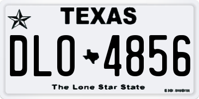 TX license plate DLO4856