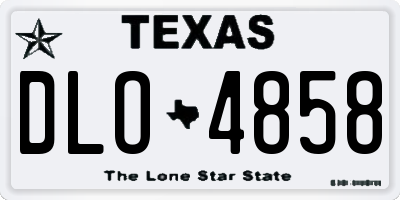 TX license plate DLO4858