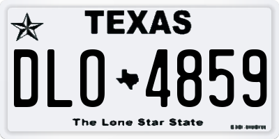 TX license plate DLO4859