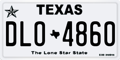TX license plate DLO4860
