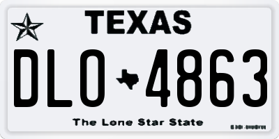 TX license plate DLO4863