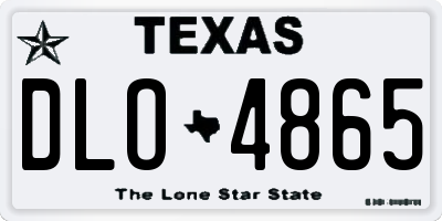 TX license plate DLO4865