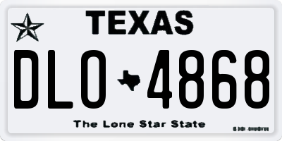 TX license plate DLO4868